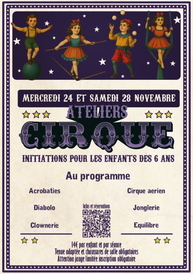 Affiche Ateliers cirque