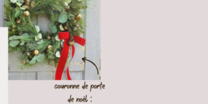 Couronne de porte de Noël